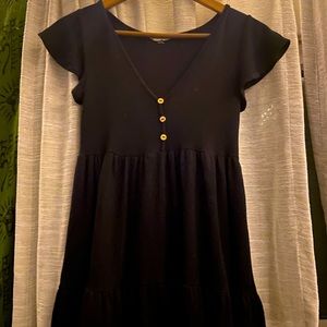 See You Monday Black Midi Dress S